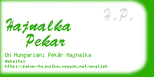 hajnalka pekar business card